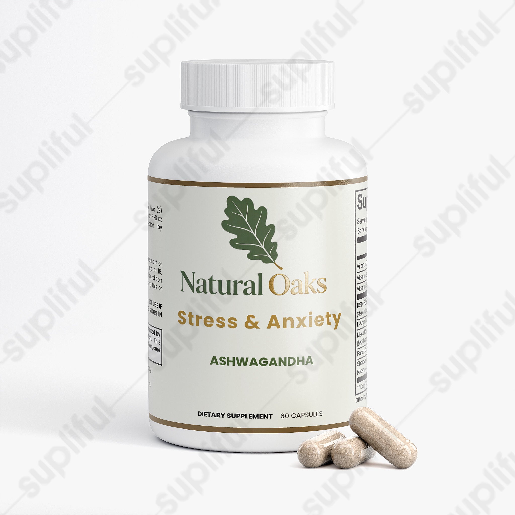 Stress & Anxiety Ashwagandha Plus – Adaptogen Support | NaturalOaks