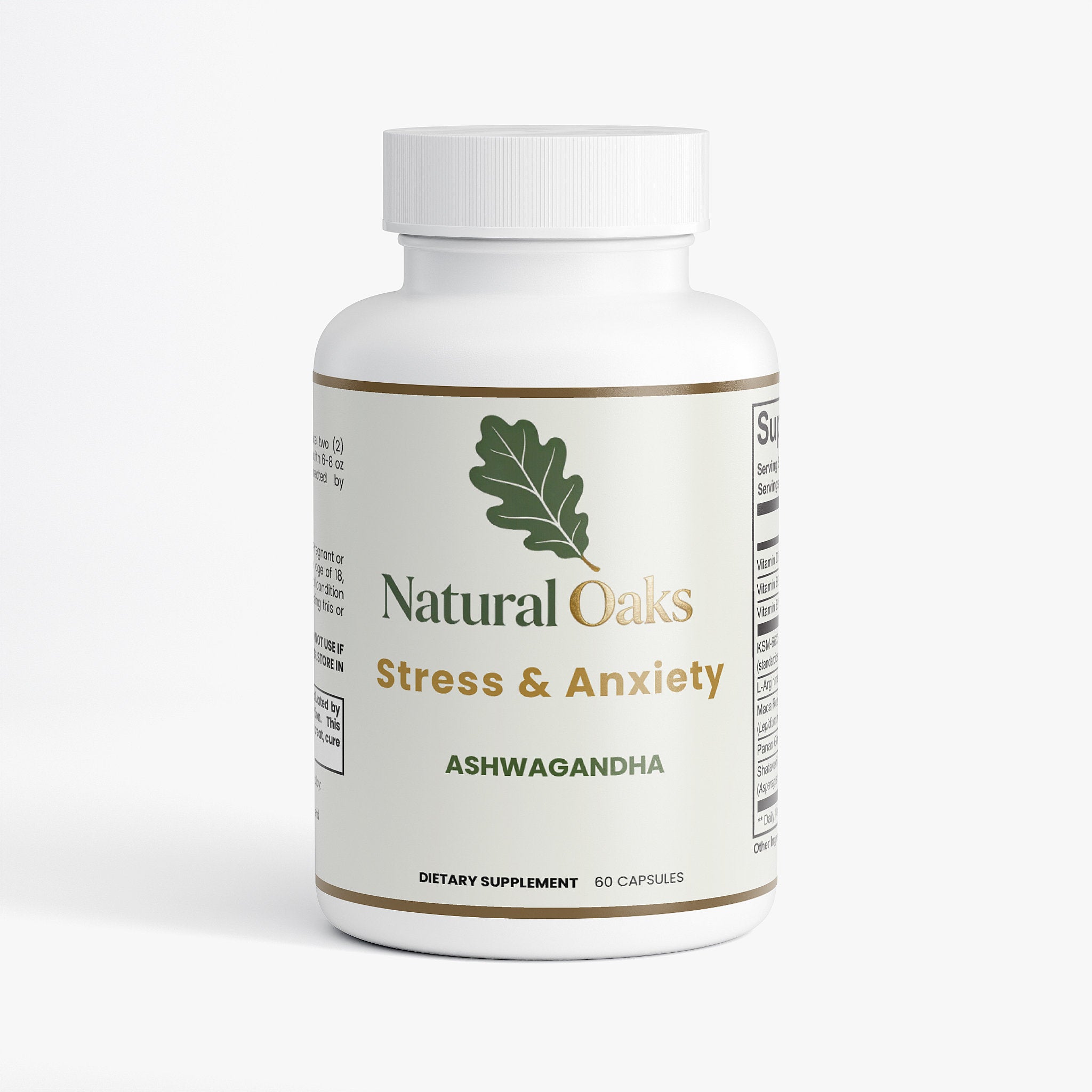 Stress & Anxiety Ashwagandha Plus – Adaptogen Support | NaturalOaks