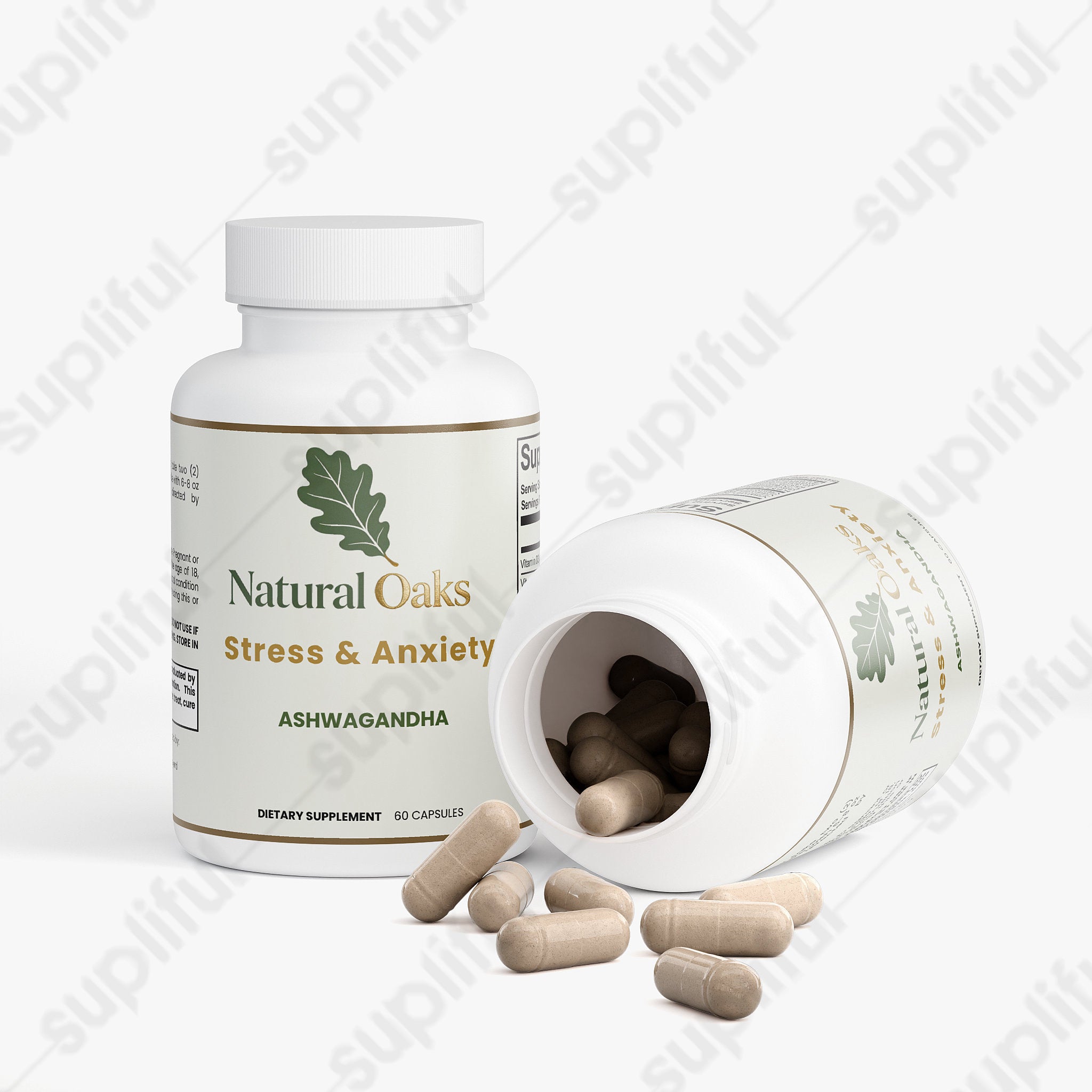 Stress & Anxiety Ashwagandha Plus – Adaptogen Support | NaturalOaks