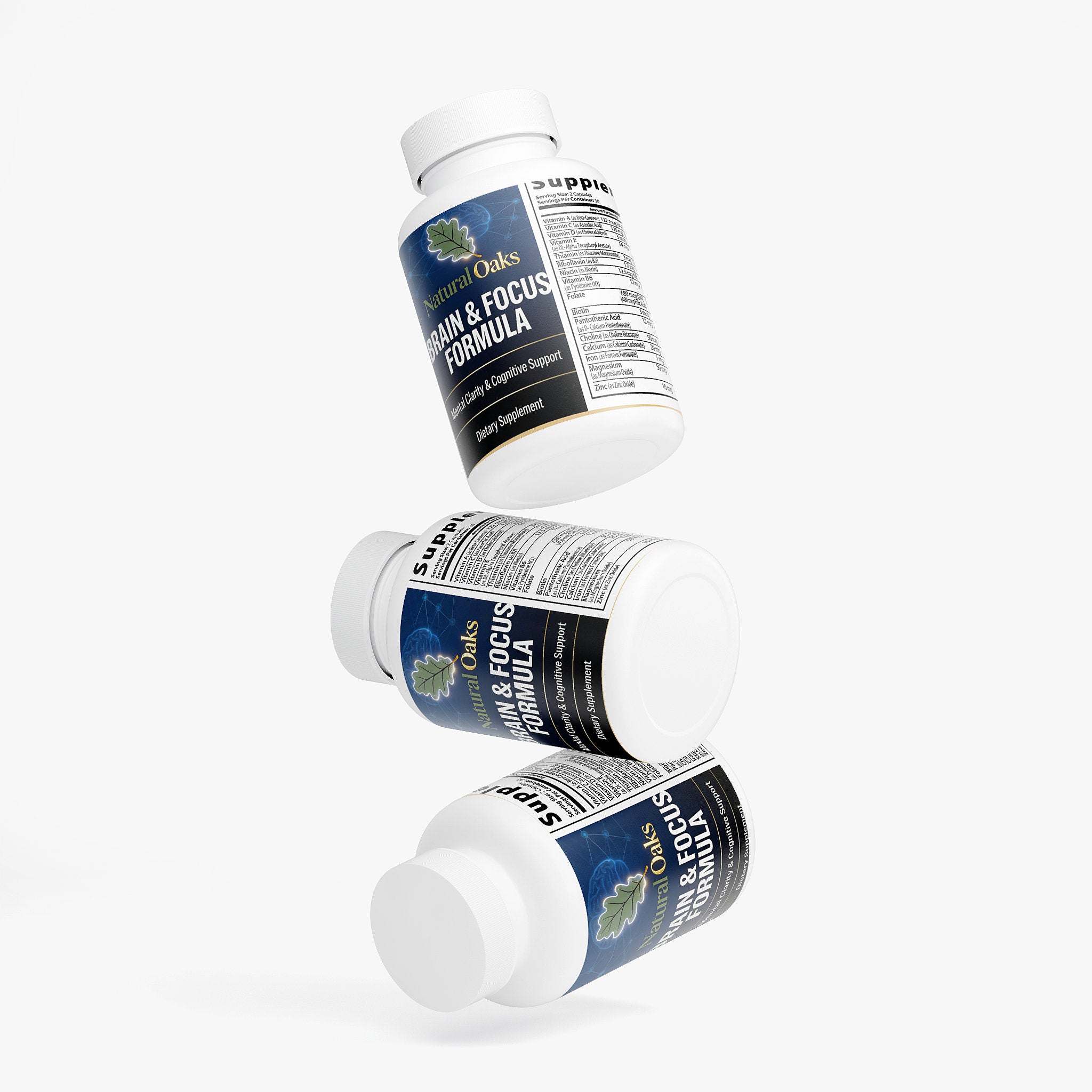 Brain & Focus Formula – Cognitive Wellness Capsules | NaturalOaks