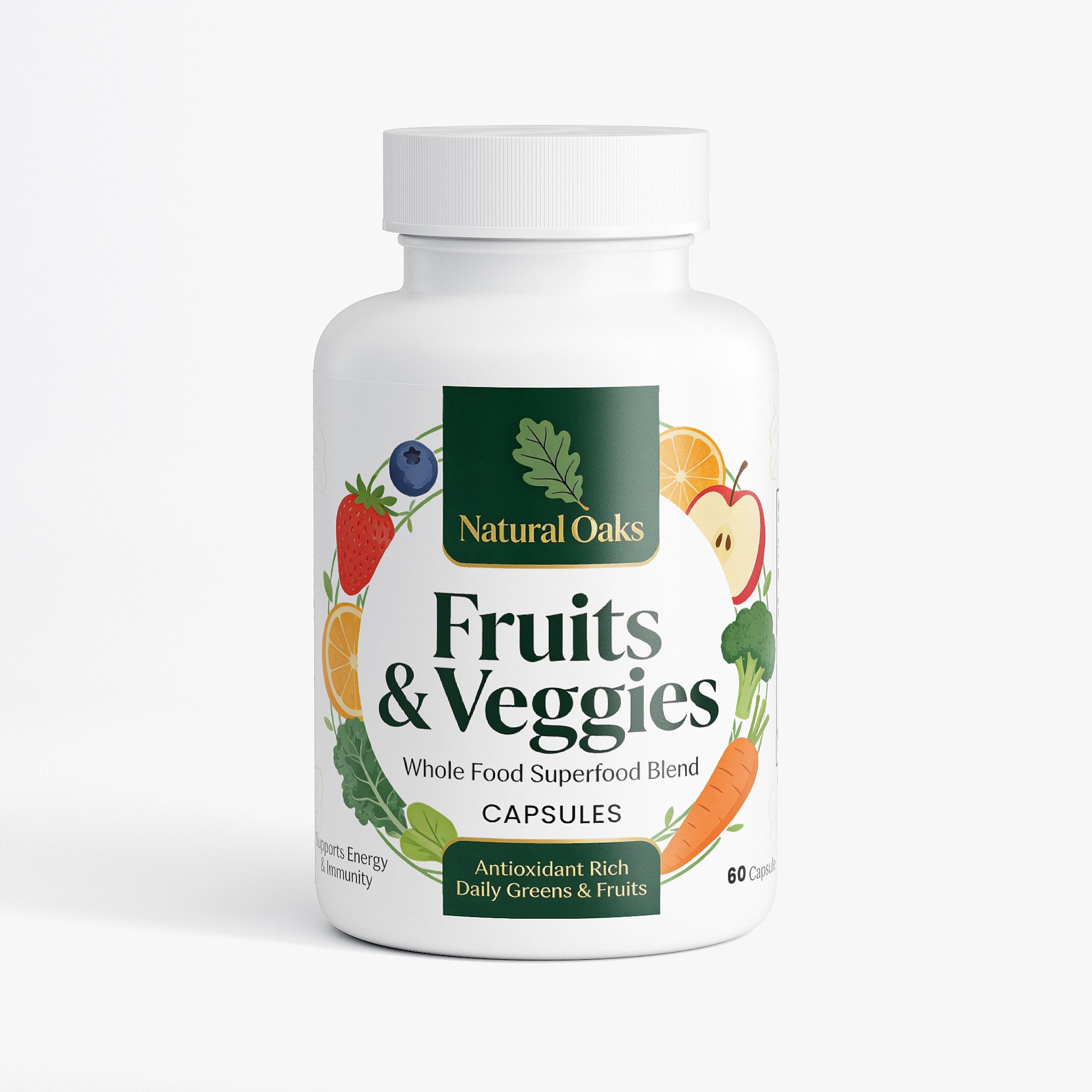 Daily Greens & Superfoods Capsules – Fruits & Veggies Blend