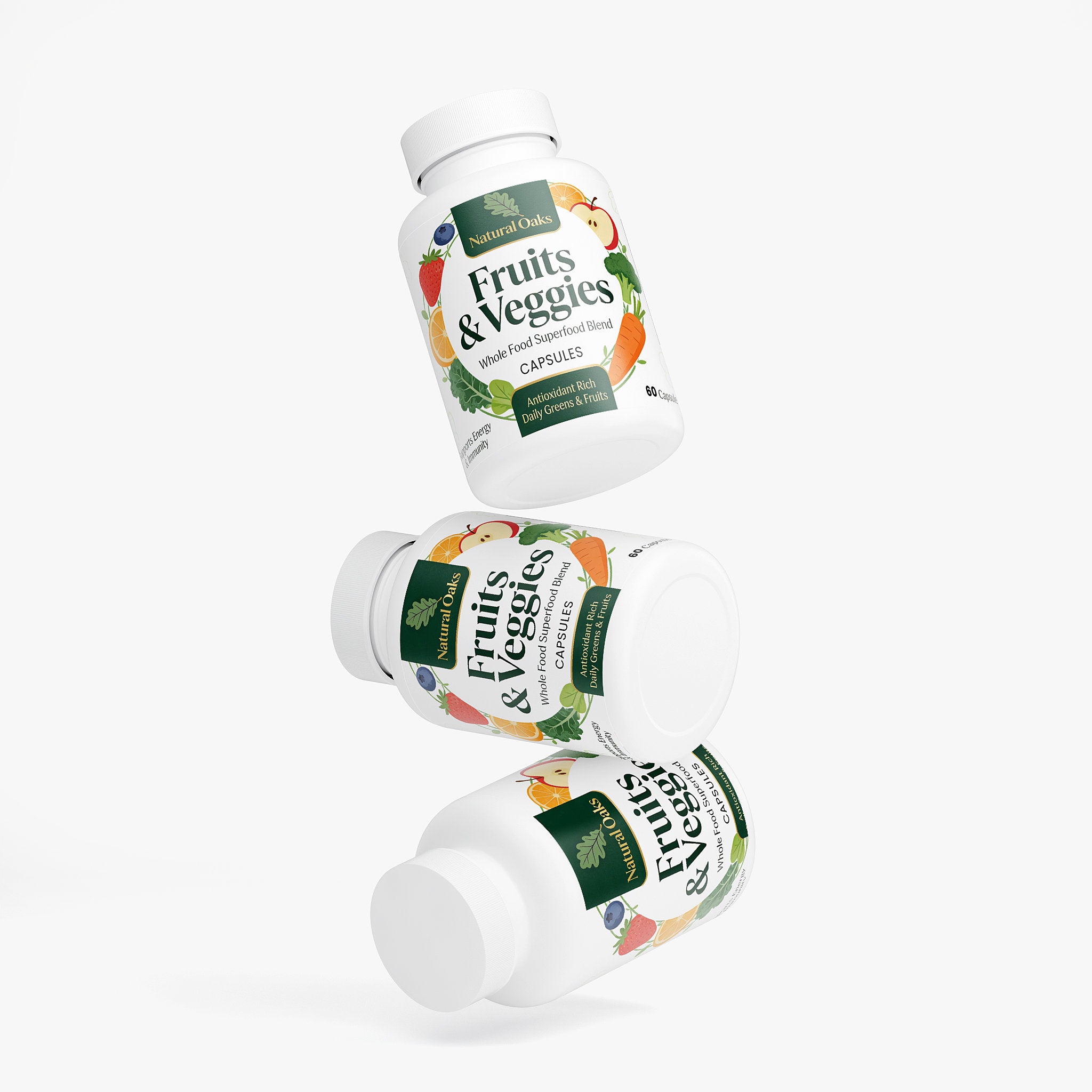Daily Greens & Superfoods Capsules – Fruits & Veggies Blend