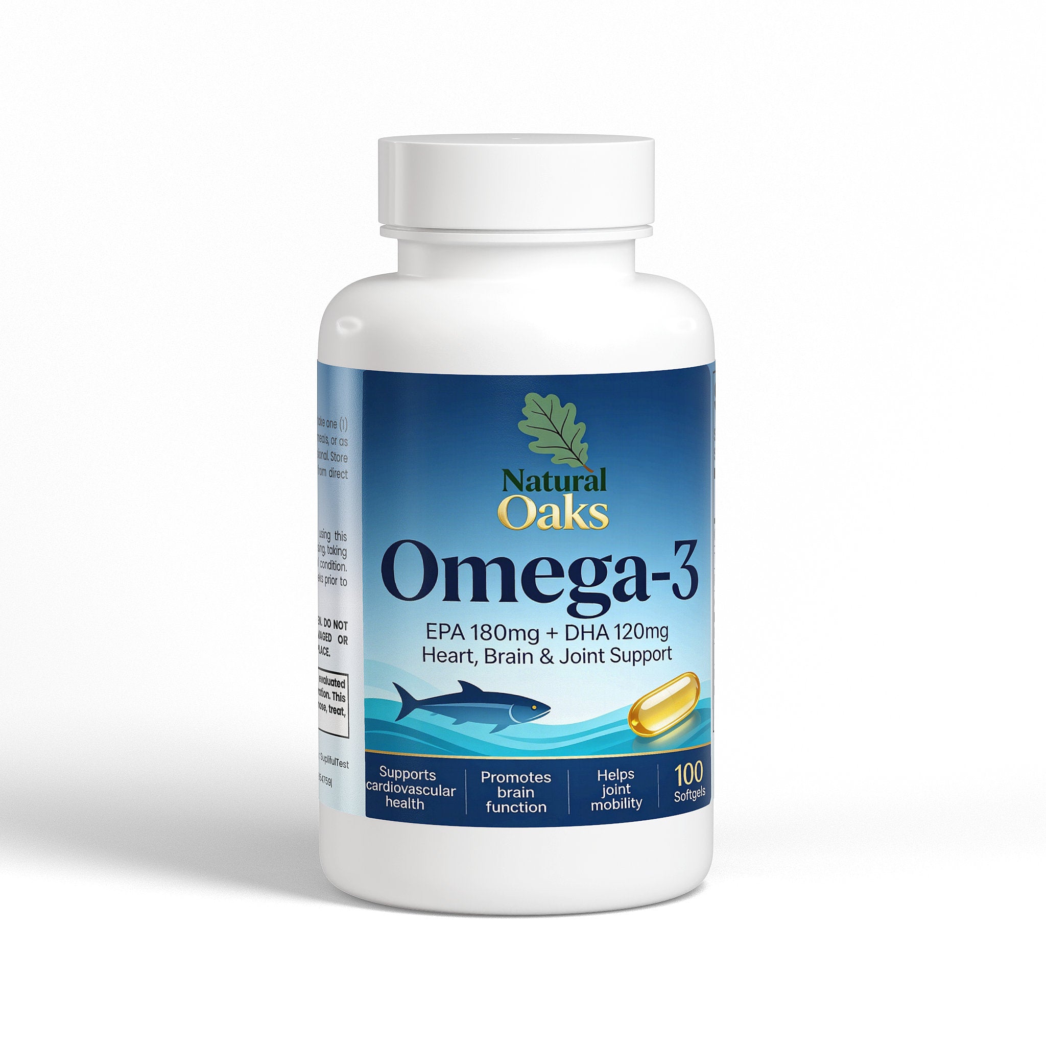 Omega-3 Fish Oil EPA 180mg DHA 120mg – Wellness | NaturalOaks