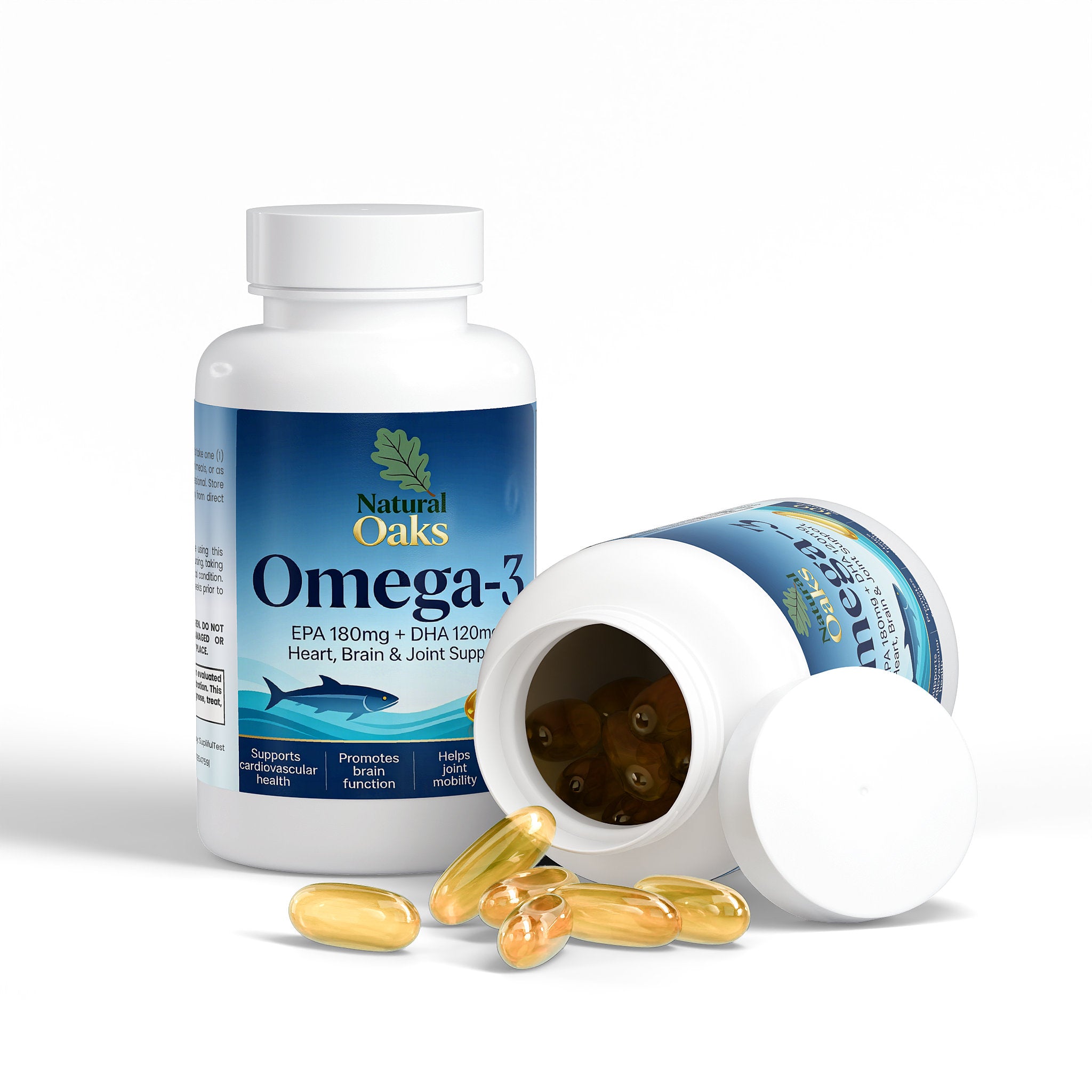 Omega-3 Fish Oil EPA 180mg DHA 120mg – Wellness | NaturalOaks