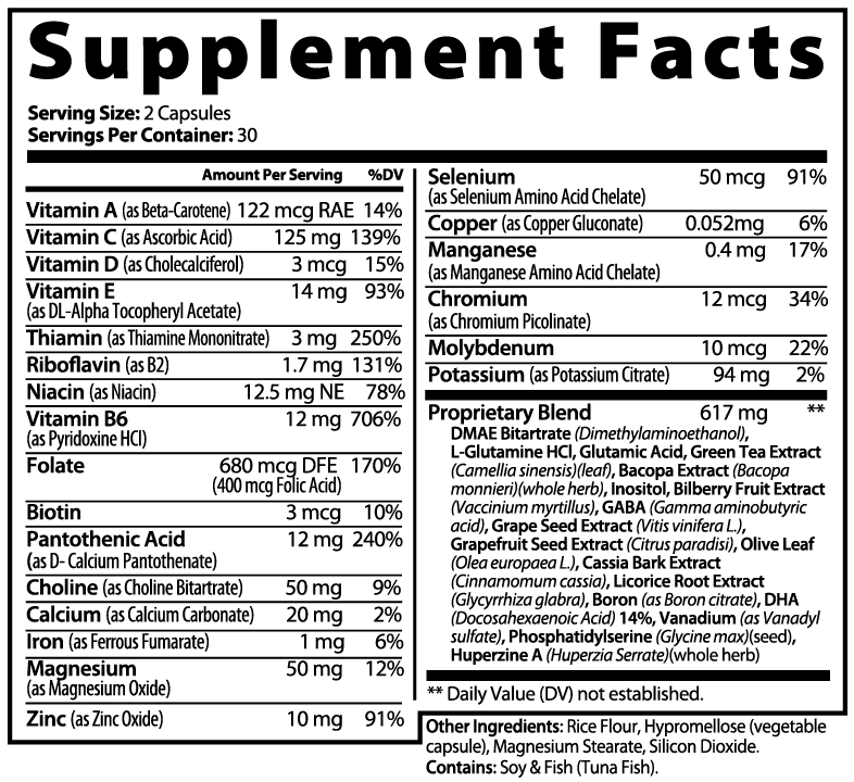 Brain & Focus Formula – Cognitive Wellness Capsules | NaturalOaks